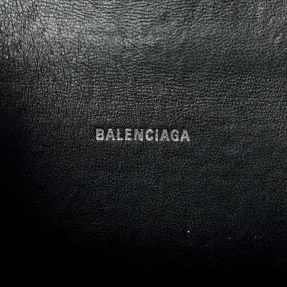 Balenciaga Metallic Calfskin Crocodile Embossed Hourglass Top Handle Bag XS Silver 6 of 10