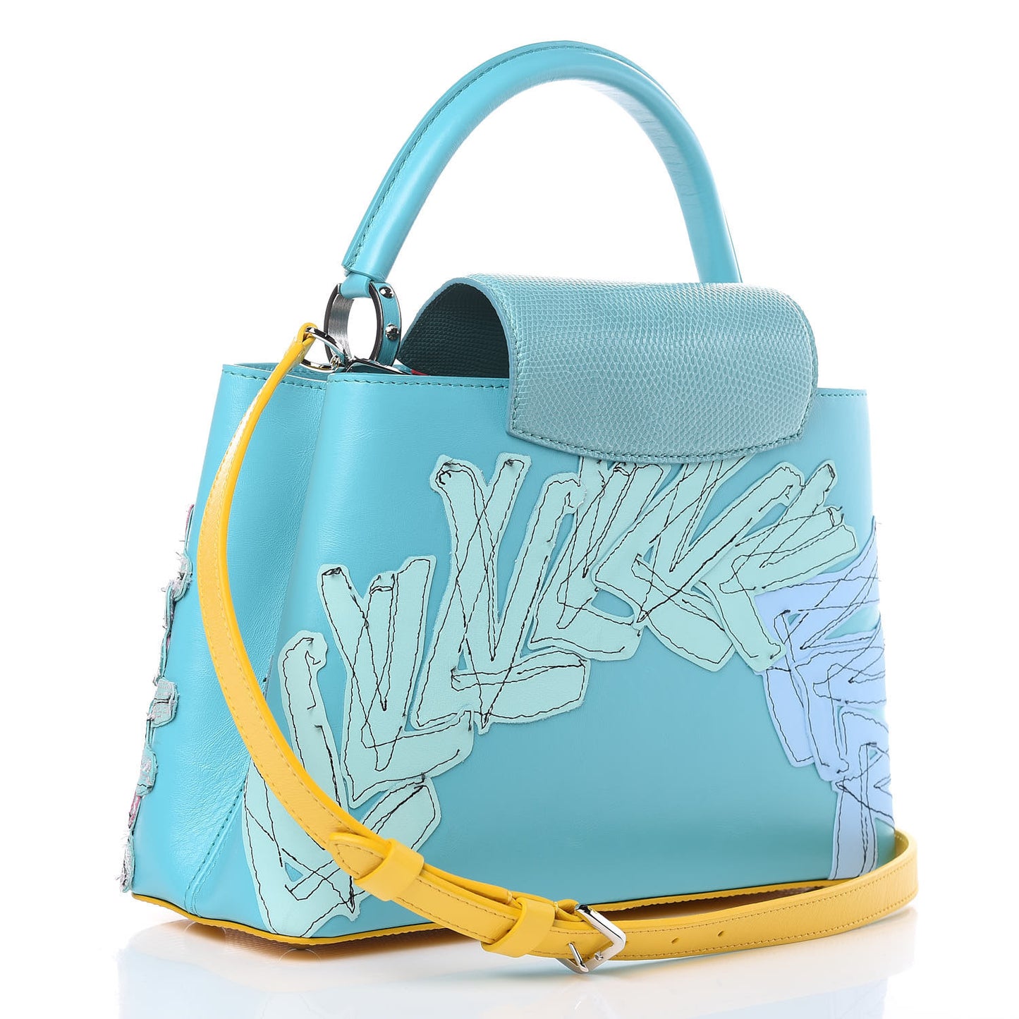 Calfskin Lizard Artycapucines Tschabalala Self PM Multicolor