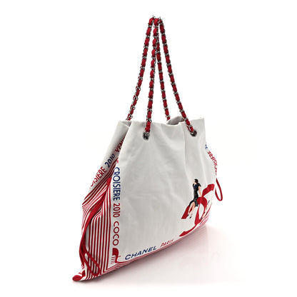 Chanel Canvas CC Paris Venice Bon Bon Tote White 3 of 13
