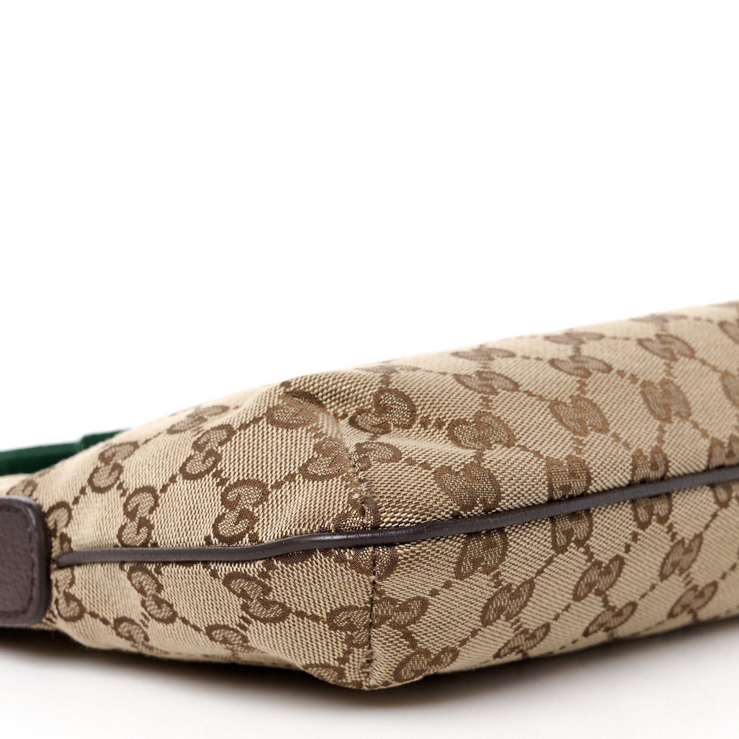 Gucci Monogram Web Small Flat Messenger Crossbody Dark Brown 10 of 11