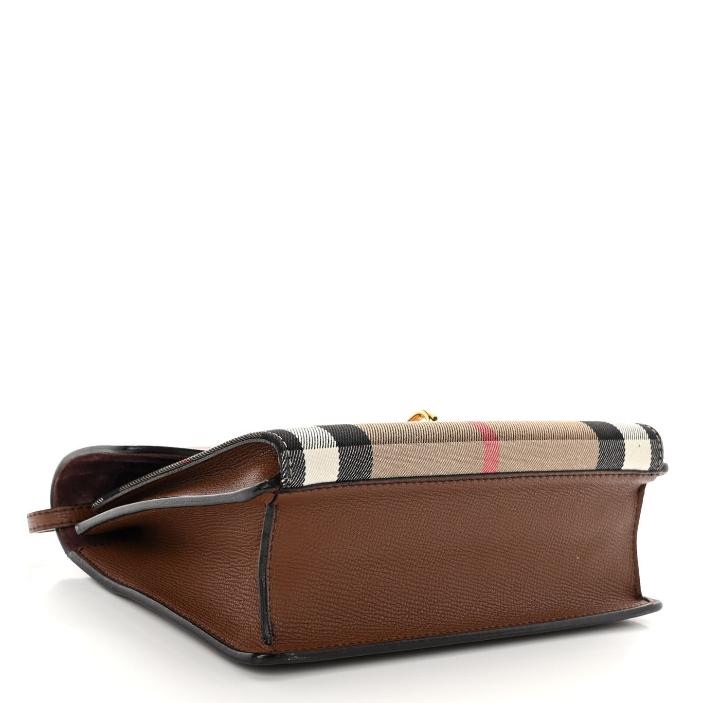 Derby Calfskin House Check Small Macken Crossbody Bag Tan