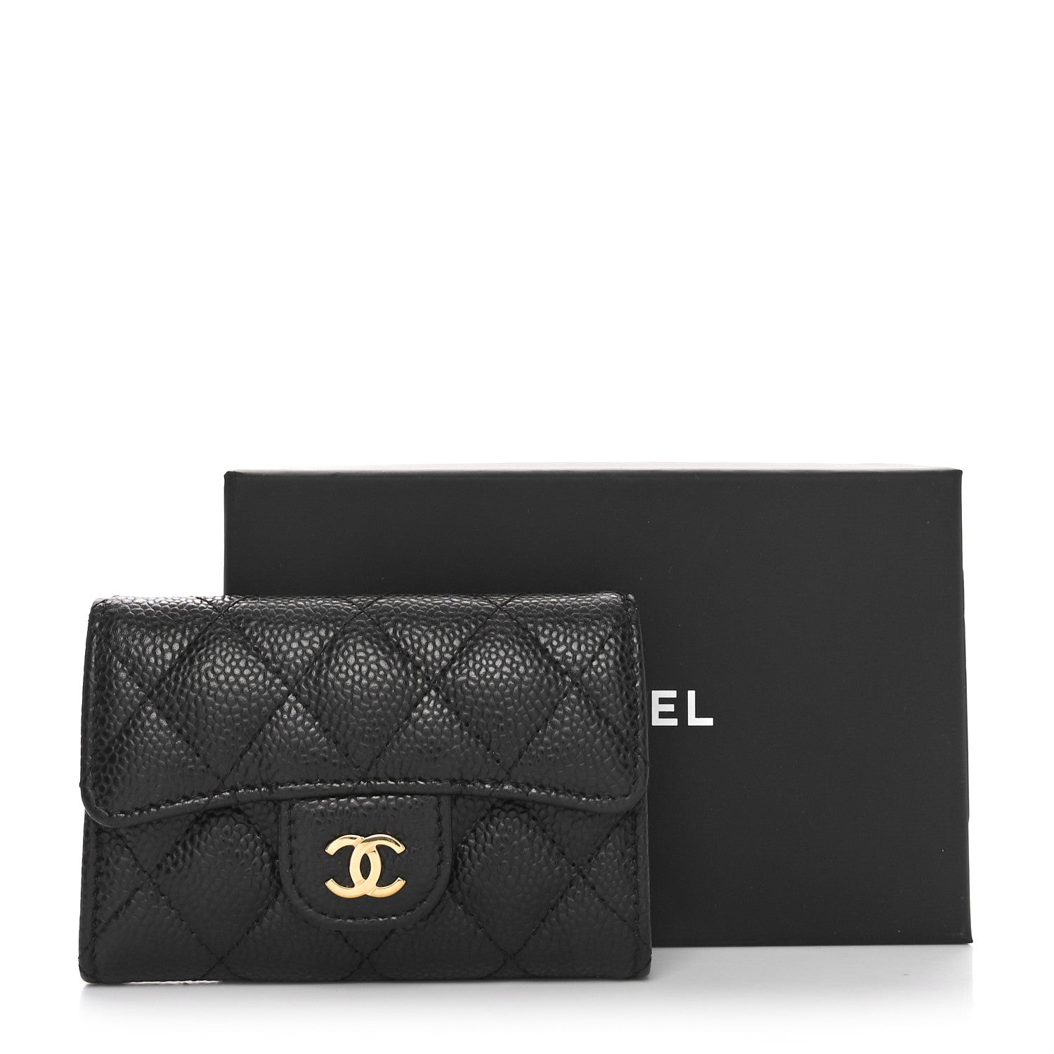 Chanel Caviar Quilted Flap Card Holder Wallet Black 11 of 11