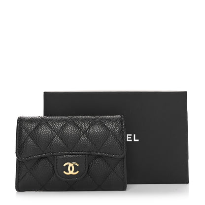 Chanel Caviar Quilted Flap Card Holder Wallet Black 11 of 11