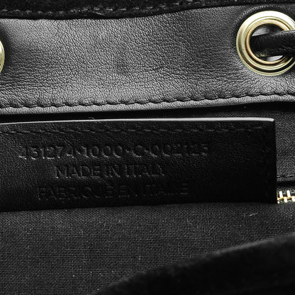 Balenciaga Baby Daim Suede Gold Metallic Edge Hardware Backpack Black 7 of 7