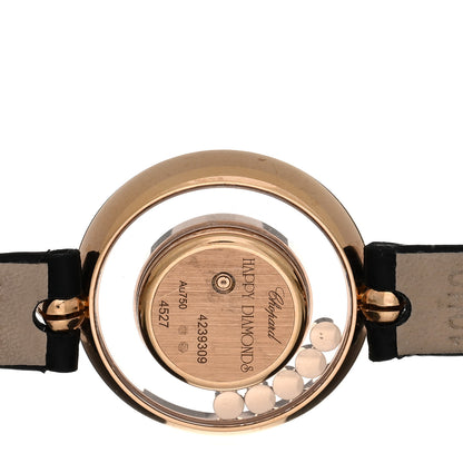 Chopard 18K Rose Gold Alligator 5 Diamond 25mm Happy Diamonds Quartz Watch 4 of 4