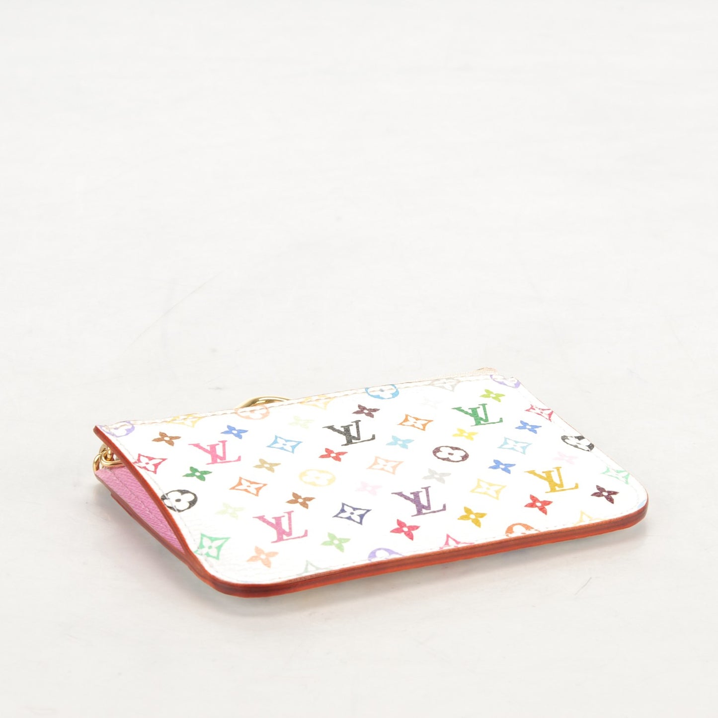 Monogram Multicolor Key Pouch White Litchi