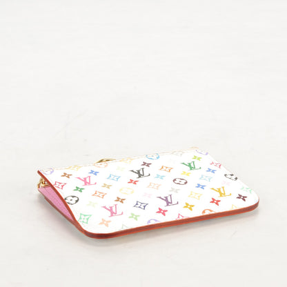 Louis Vuitton Monogram Multicolor Key Pouch White Litchi 4 of 6