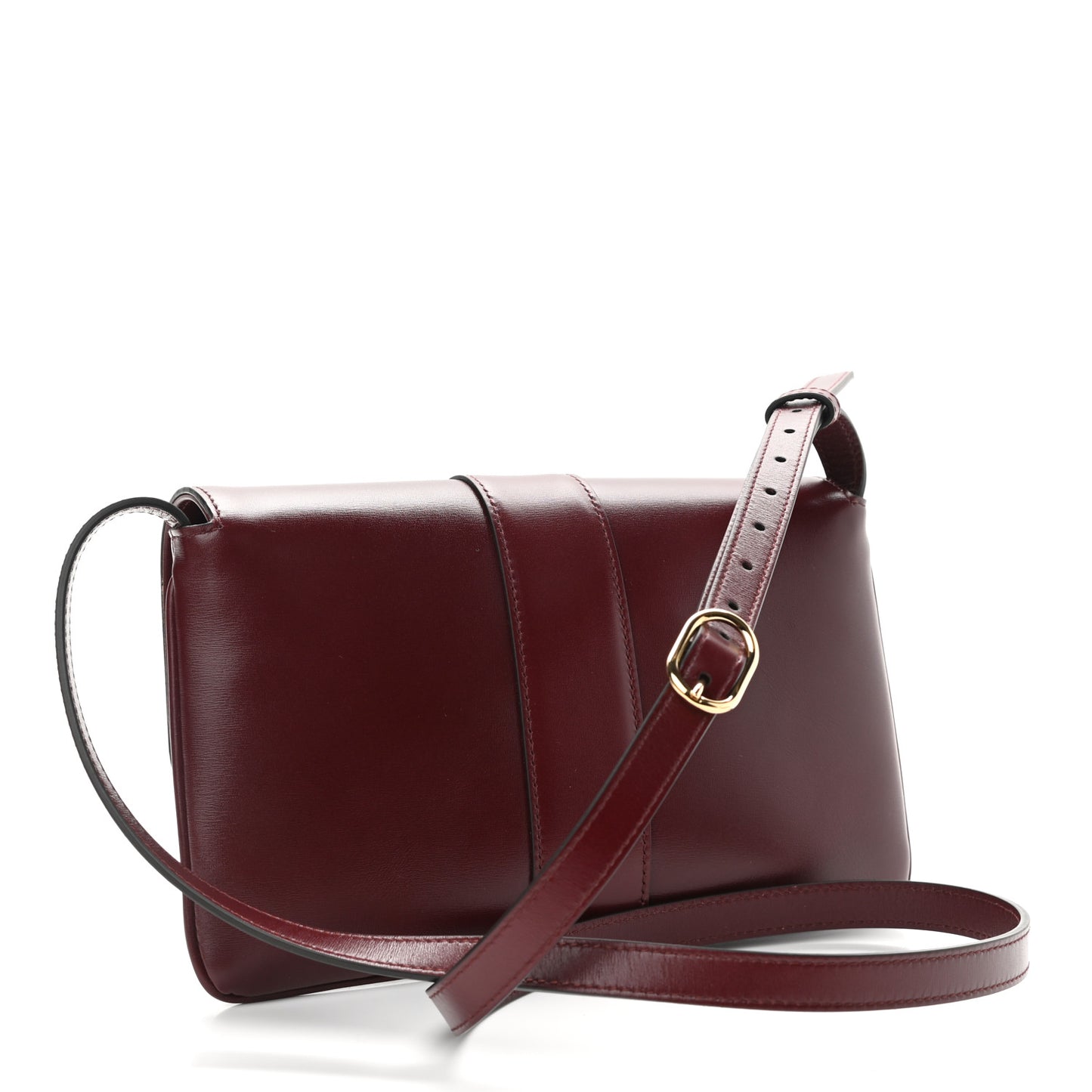 Vitello Palmellato Lux Small Arli Flap Shoulder Bag Vintage Bordeaux
