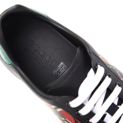 Gucci Calfskin Kingsnake Mens Ace Sneakers 7 Black Multicolor 8 of 11