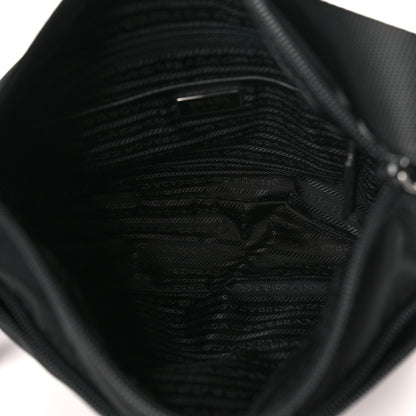Prada Re-Nylon Vela Saffiano Pocket Double Zip Messenger Bag Black 5 of 8
