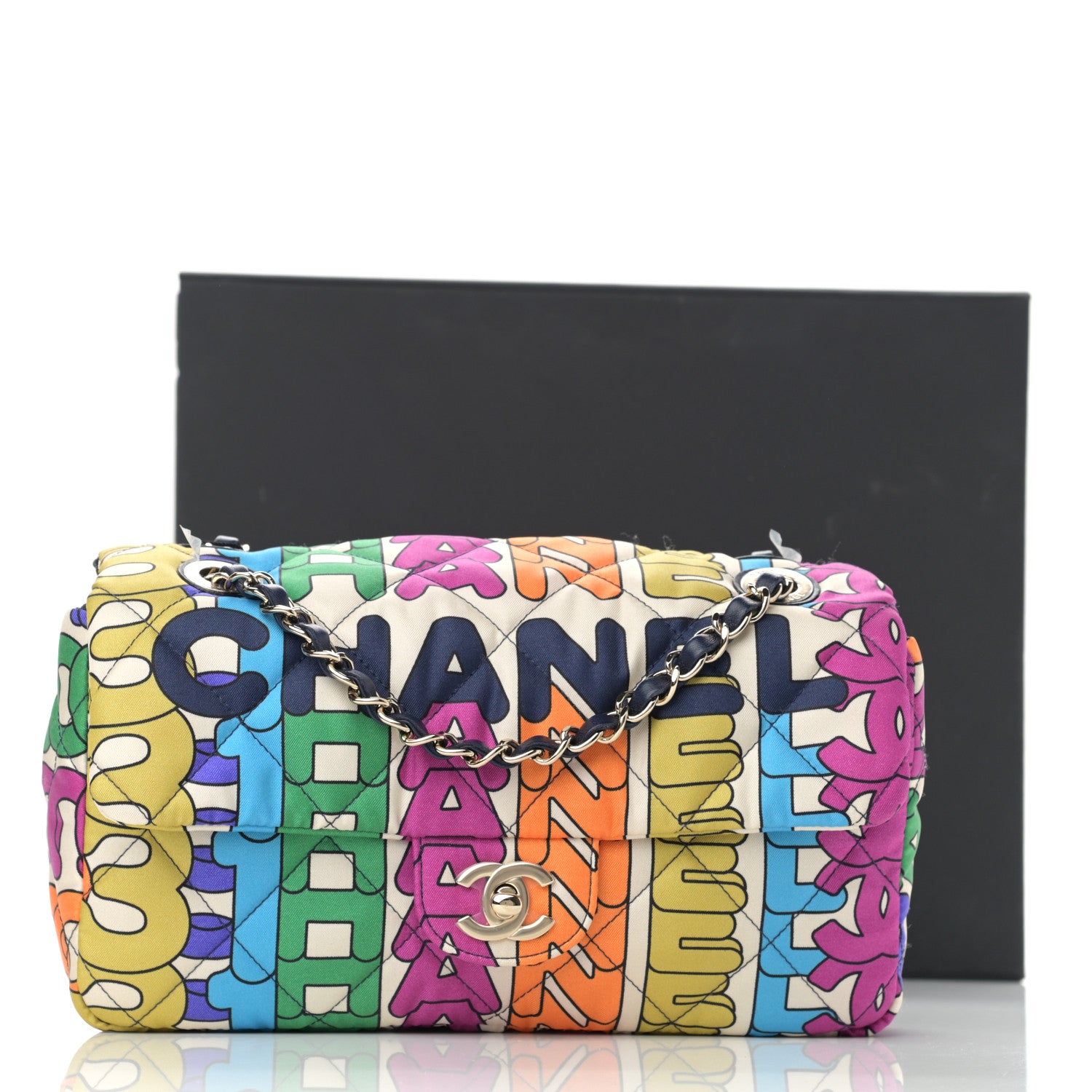 Chanel Printed Silk CC Small Single Flap Multicolor 11 of 11