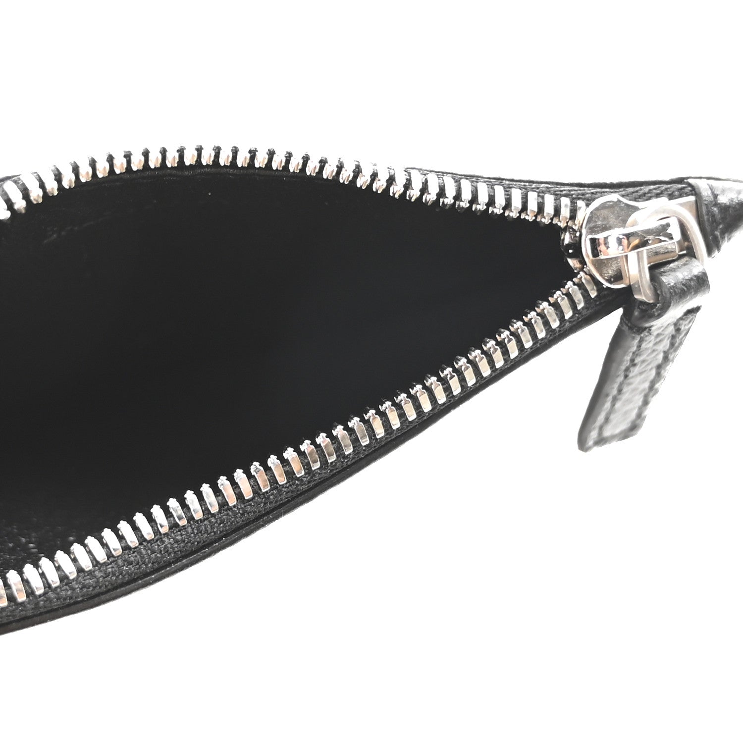 Balenciaga Grained Calfskin Paris Logo Cash Coin Card Holder On Keychain Black 5 of 10
