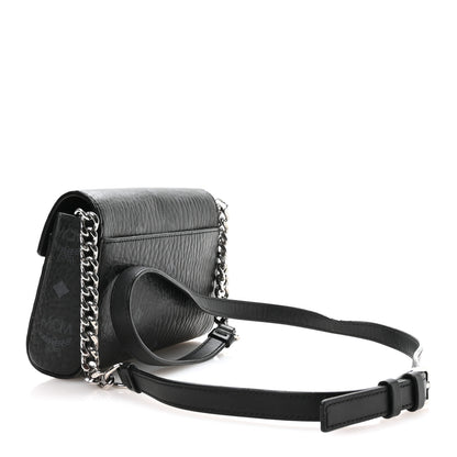 MCM Visetos Small Millie Crossbody Bag Black 3 of 10