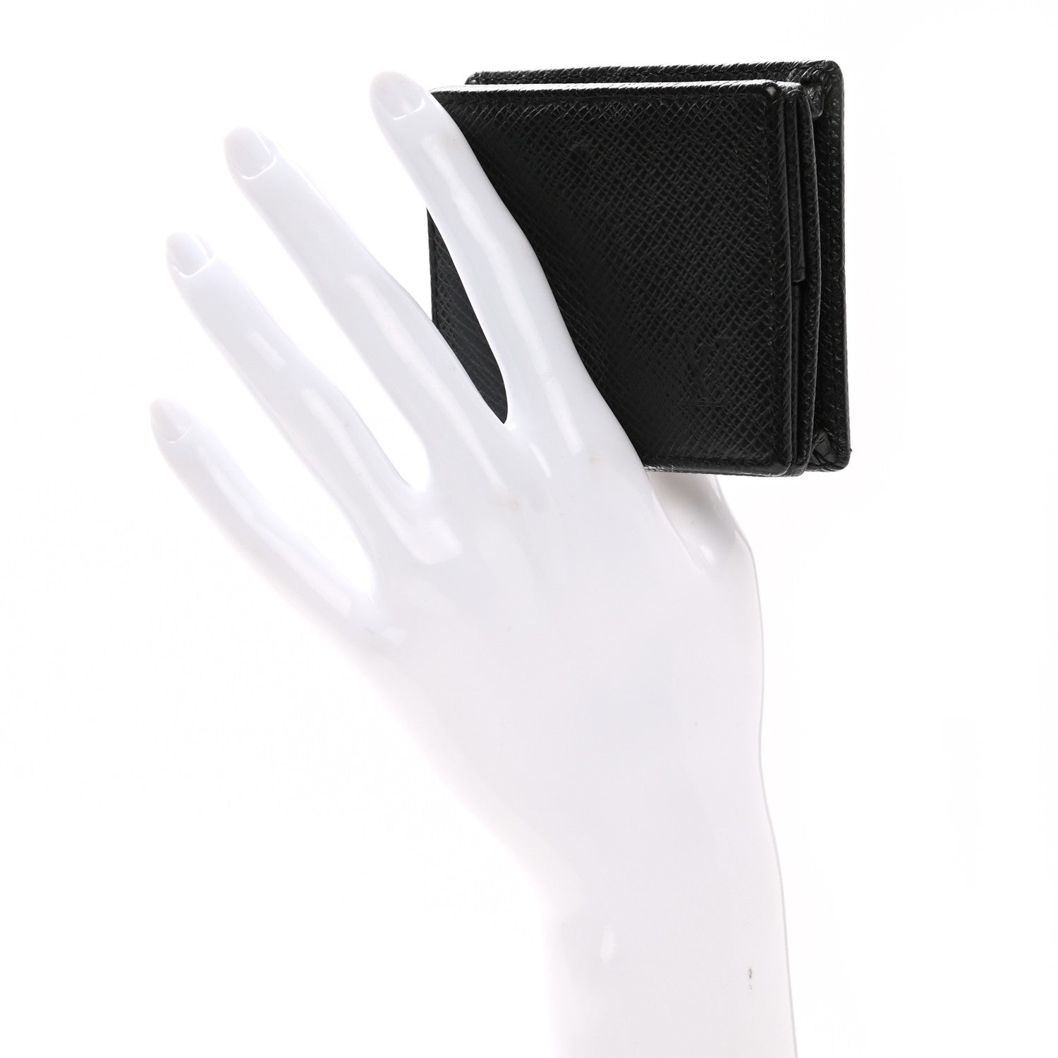 Louis Vuitton Taiga Porte-Monnaie Boite Coin Purse Black 2 of 8