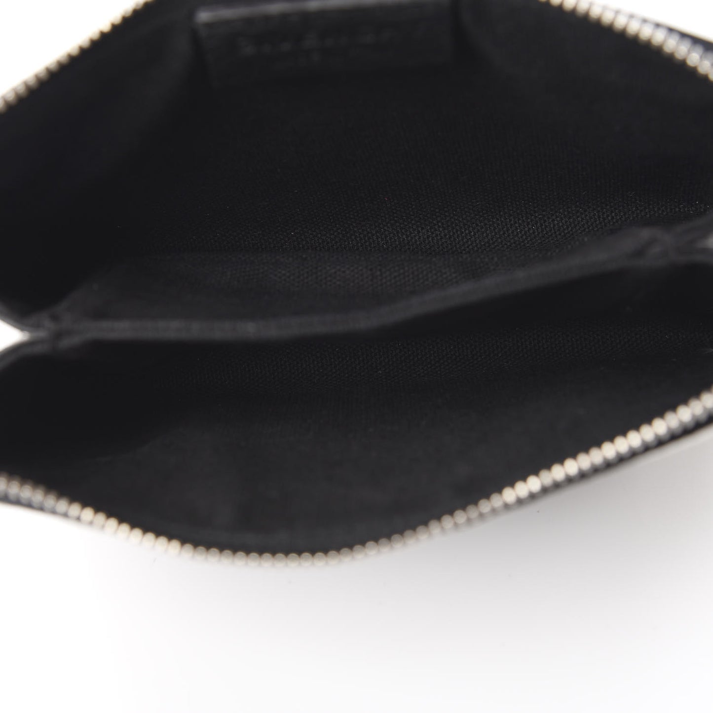 Calfskin Duetto Pouch Black White