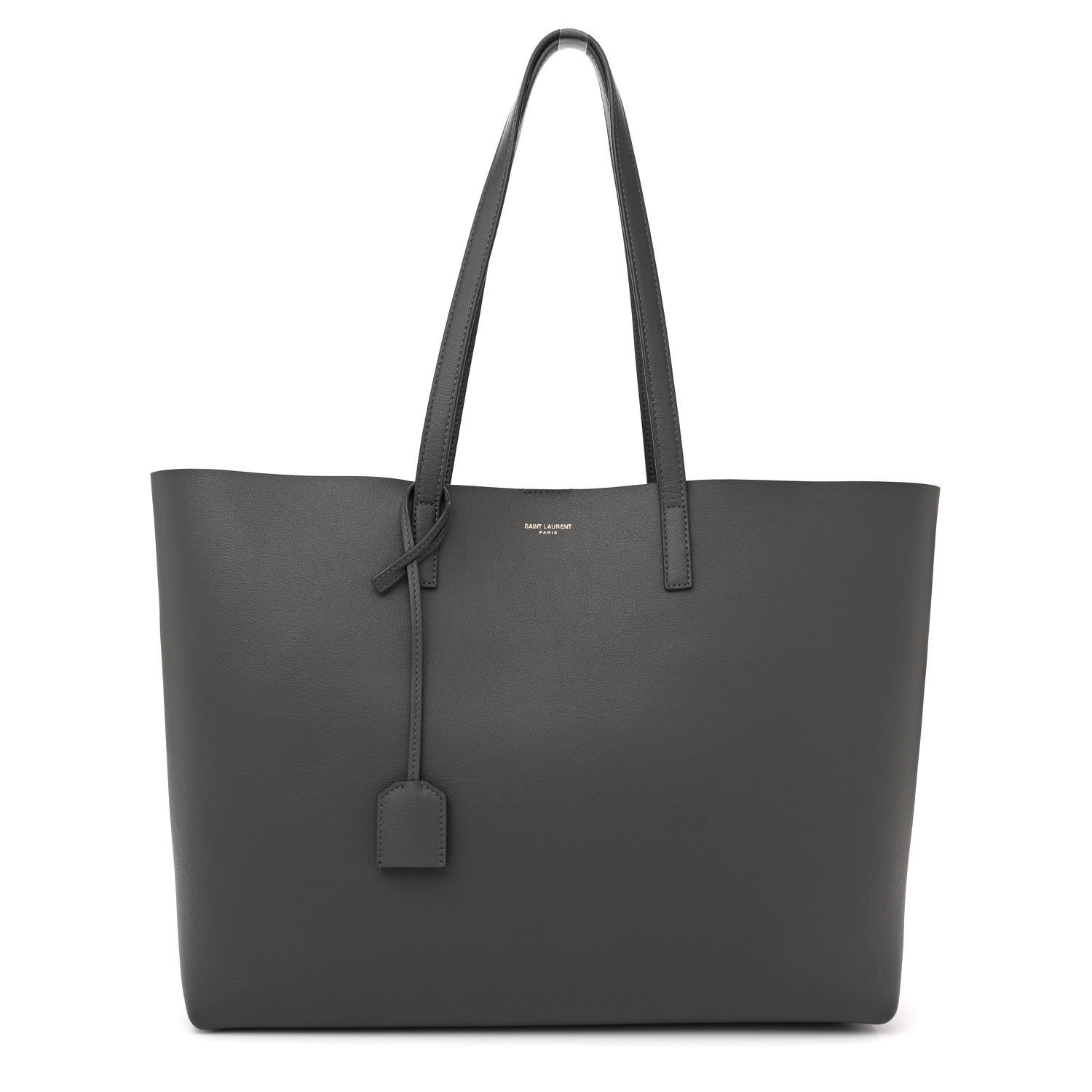Saint Laurent Calfskin Large Shopping Tote Storm 1 of 11