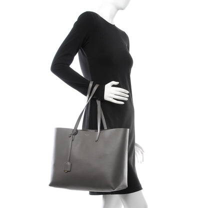 Saint Laurent Calfskin Large Shopping Tote Dark Grey 2 of 12