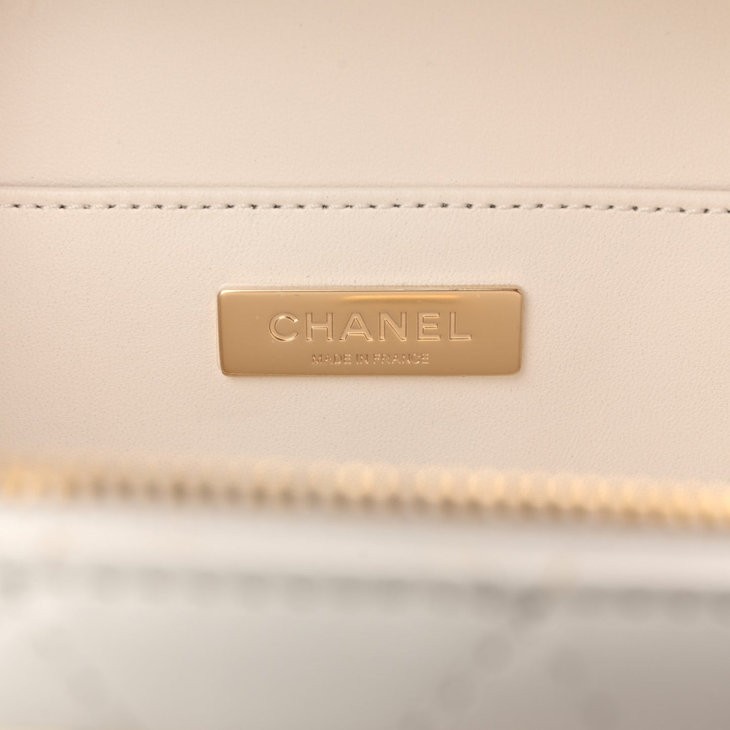 Lambskin Quilted Coco Click Bag White