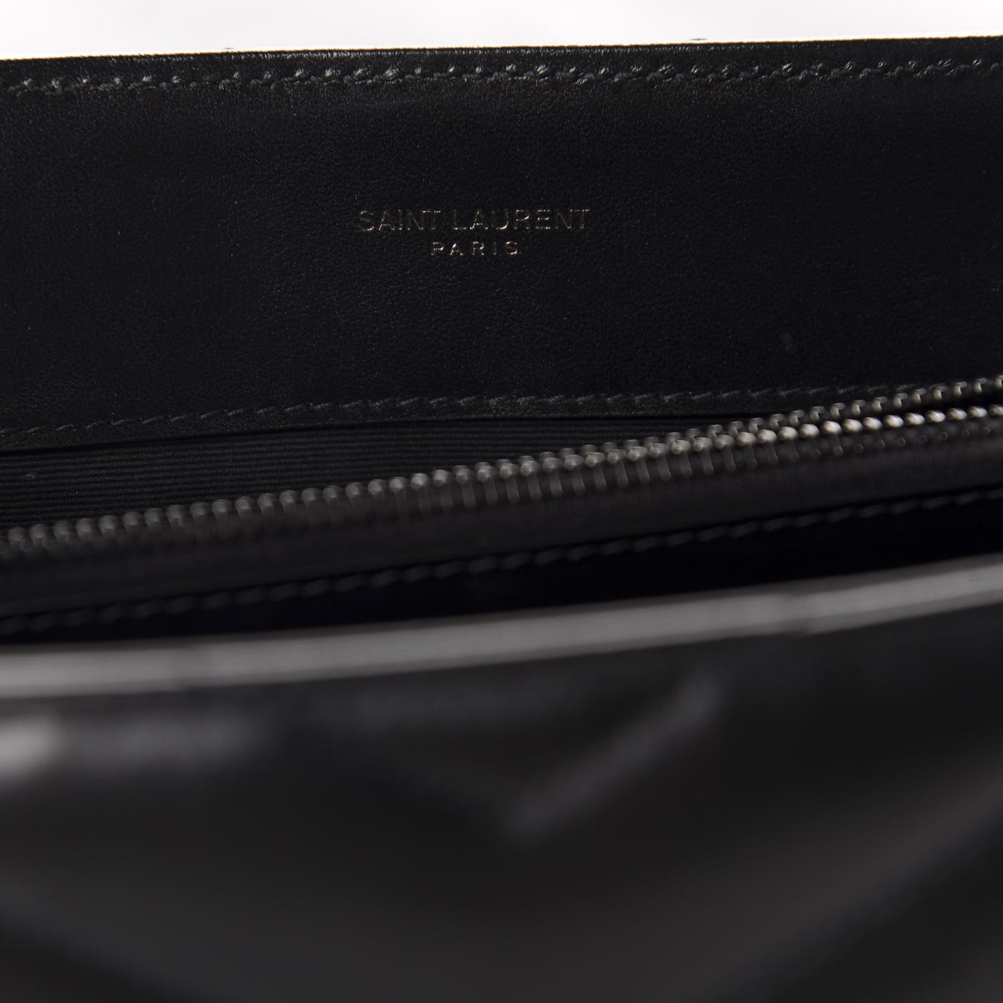 Calfskin Y Quilted Monogram Medium Loulou Chain Satchel Black