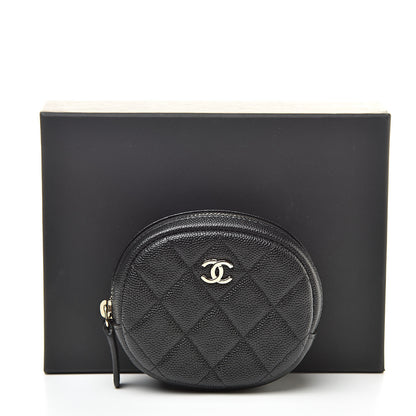 Chanel Caviar Quilted Zip Around Classic Coin Purse Black 8 of 8
