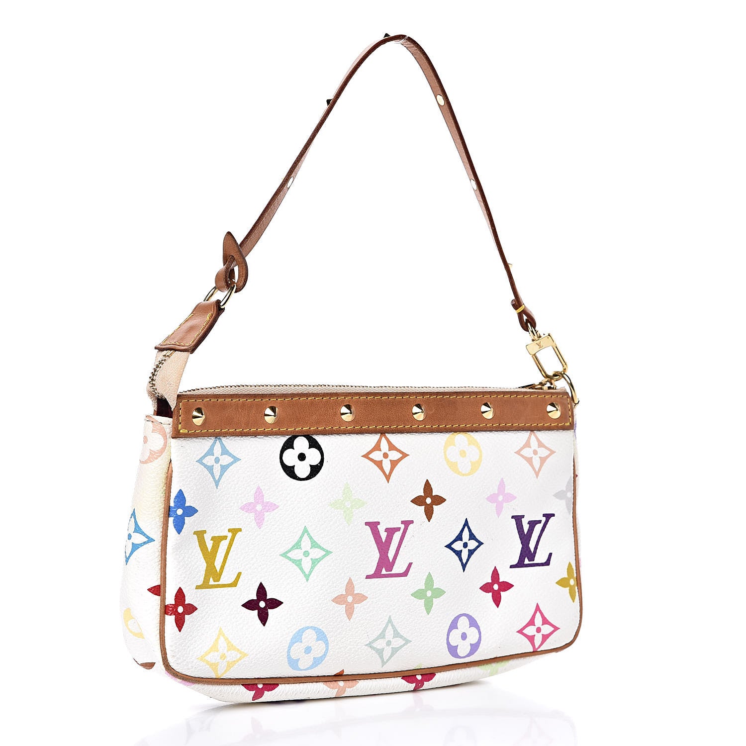 Louis Vuitton Monogram Multicolor Pochette Accessories White 3 of 14