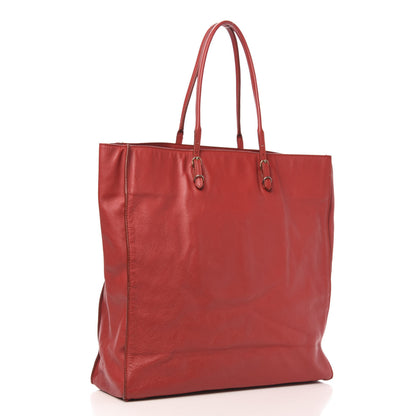Balenciaga Veau Souple Papier Ledger Tote Rouge 3 of 11
