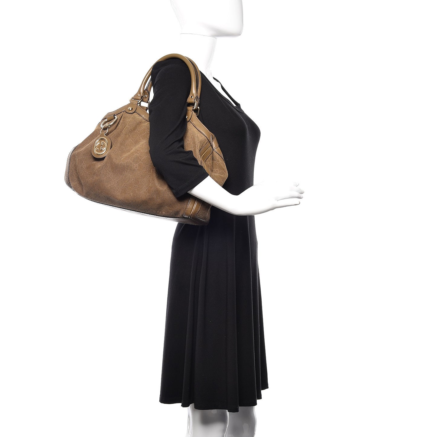 Monogram Corduroy Medium Sukey Tote Brown