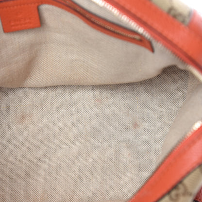 Gucci Monogram Cellarius Calfskin Large Boston Beige Ebony New Dark Orange 12 of 15