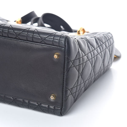 Christian Dior Lambskin Cannage Medium Lady Dior Black 8 of 11