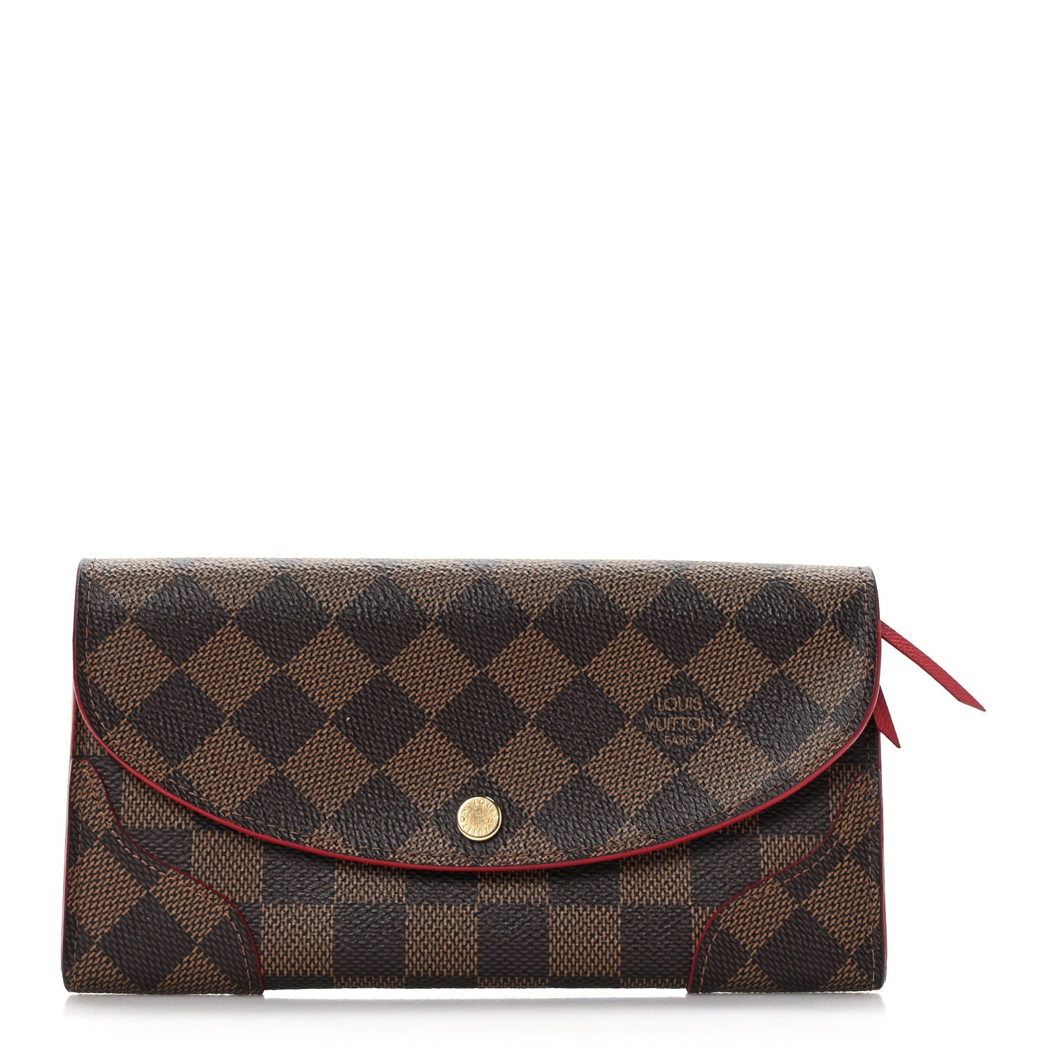 Louis Vuitton Damier Ebene Caissa Wallet Cherry 1 of 7