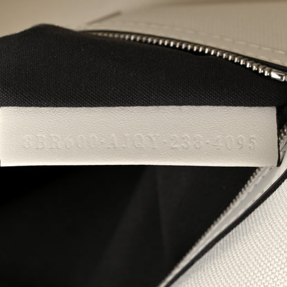 Fendi Canvas Vitello King FF Embroidered Baguette White Black 7 of 10