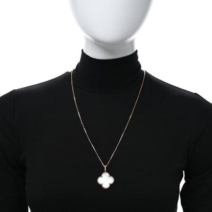 Van Cleef & Arpels 18K Rose Gold Gray Mother of Pearl Magic Alhambra Long Necklace 2 of 5