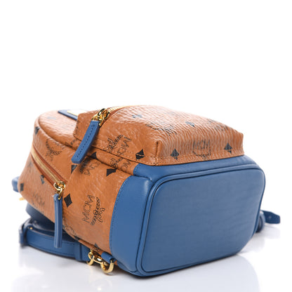 MCM Visetos X-Mini Stark Backpack Cognac Blue 4 of 8