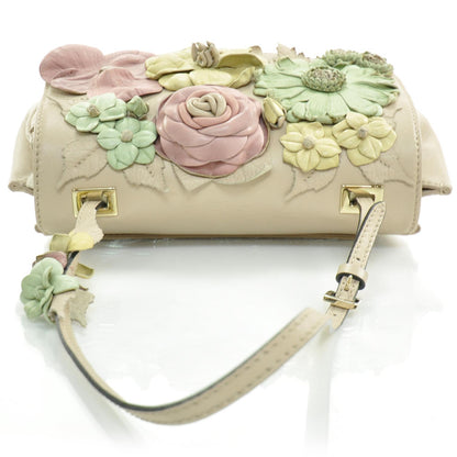 Valentino Garavani Leather Flower Flap Bag 5 of 11