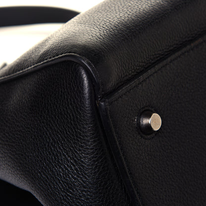 Celine Grained Calfskin Medium Edge Shoulder Bag Black 8 of 12