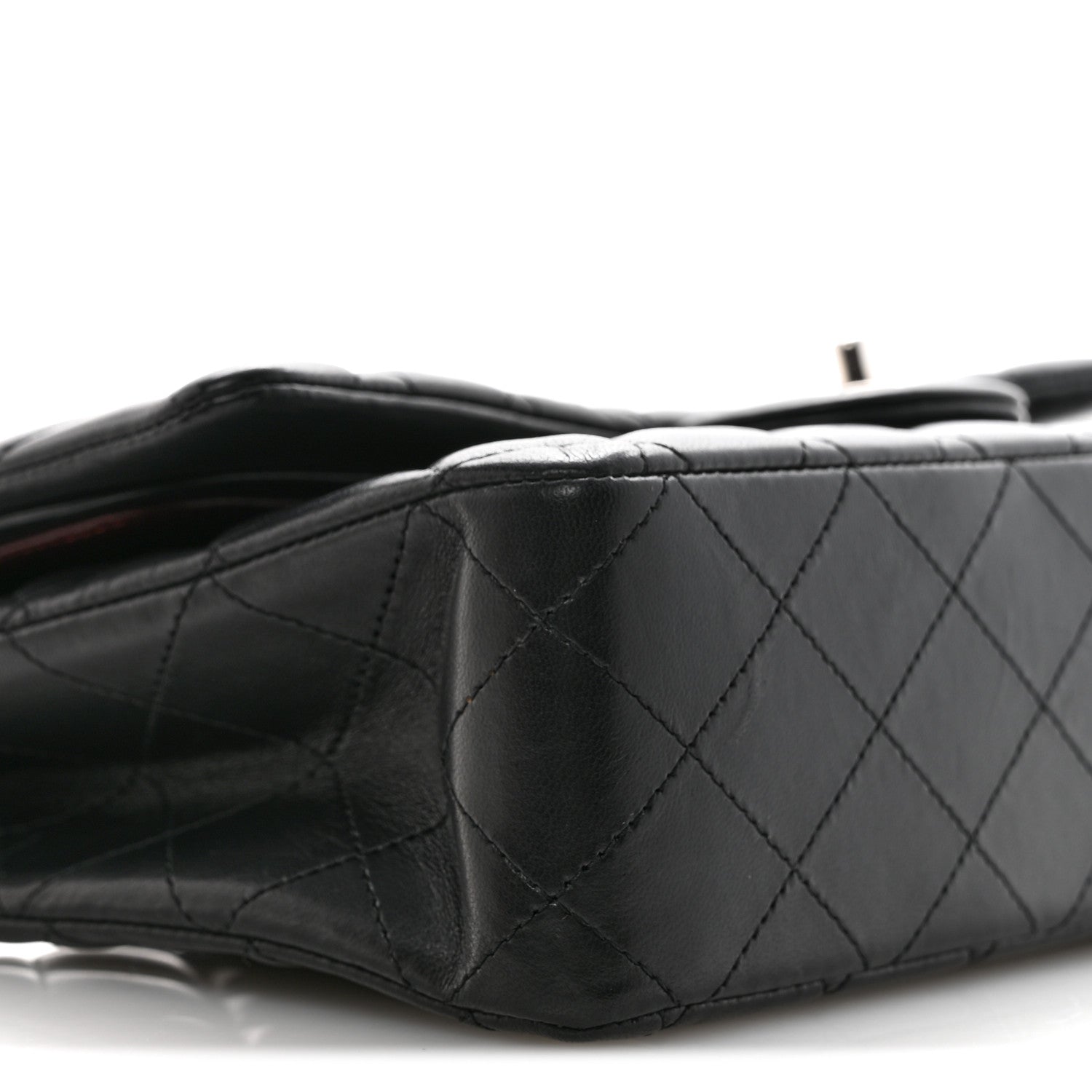 Chanel Lambskin Quilted Medium Double Flap Black 9 of 12