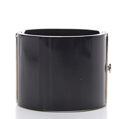 Chanel Resin Baguette Crystal CC Cuff Black 3 of 4
