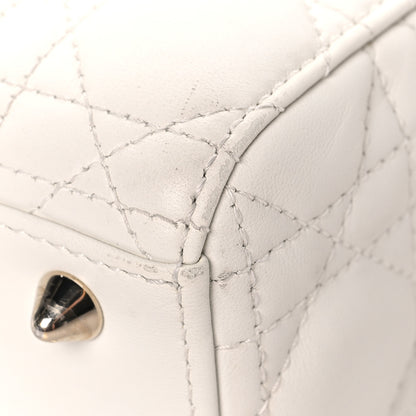 Christian Dior Lambskin Cannage Small My ABCDior Lady Dior White 10 of 14