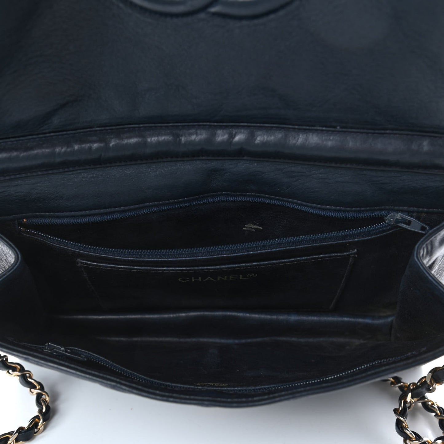 Lambskin Quilted Medium Single Flap Black