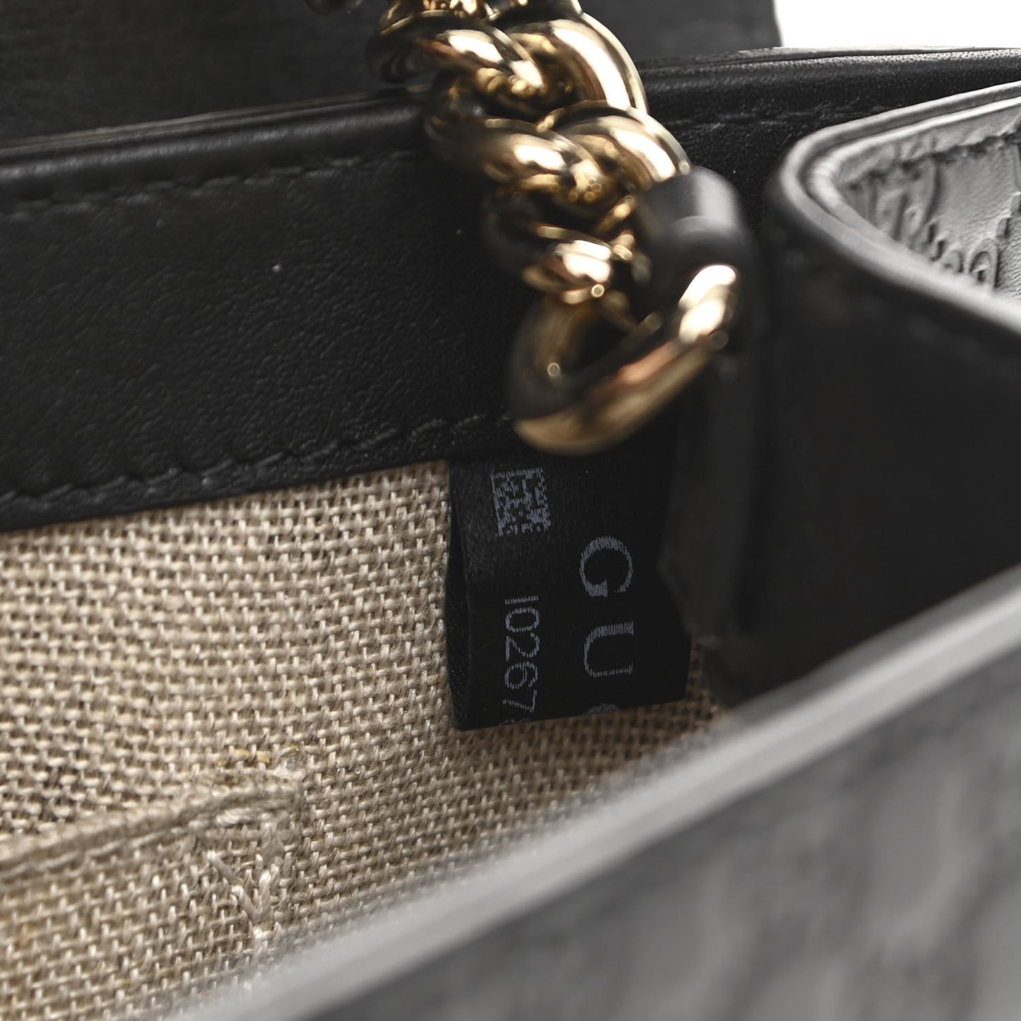 Microguccissima Medium Emily Chain Shoulder Bag Black