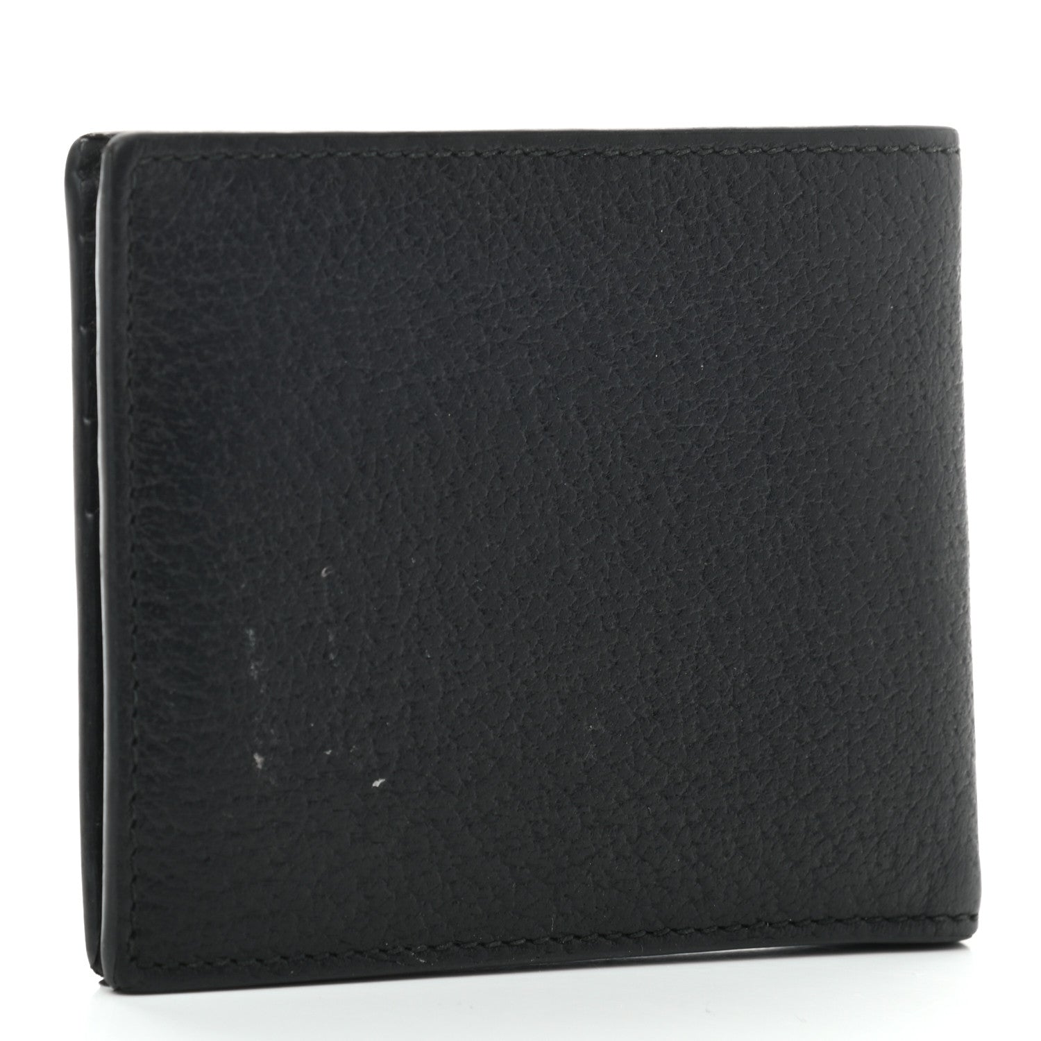 Gucci Calfskin Boar Effect GG Marmont Bi-Fold Wallet Black 4 of 8