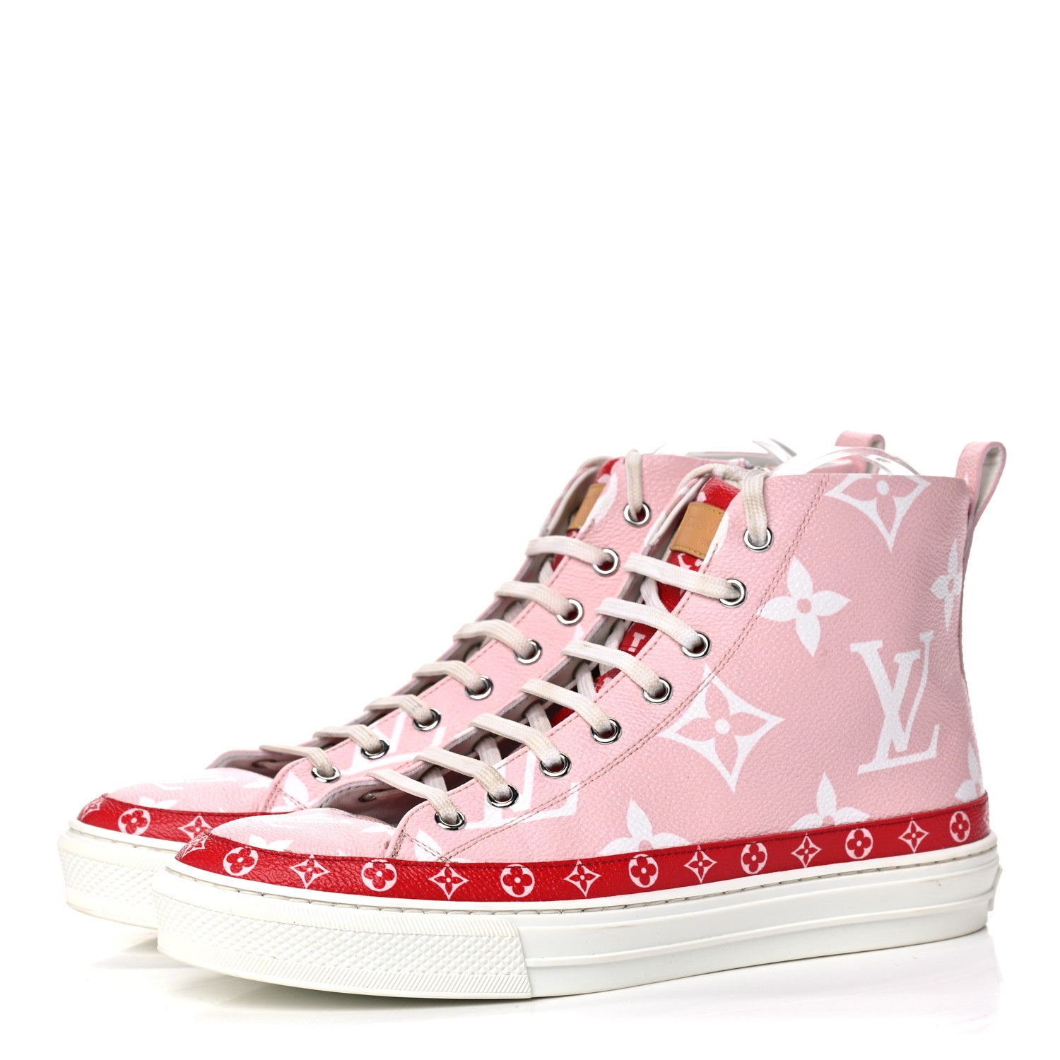 Louis Vuitton Monogram Giant Stellar Sneaker Boots 40 Rose Rouge 3 of 11