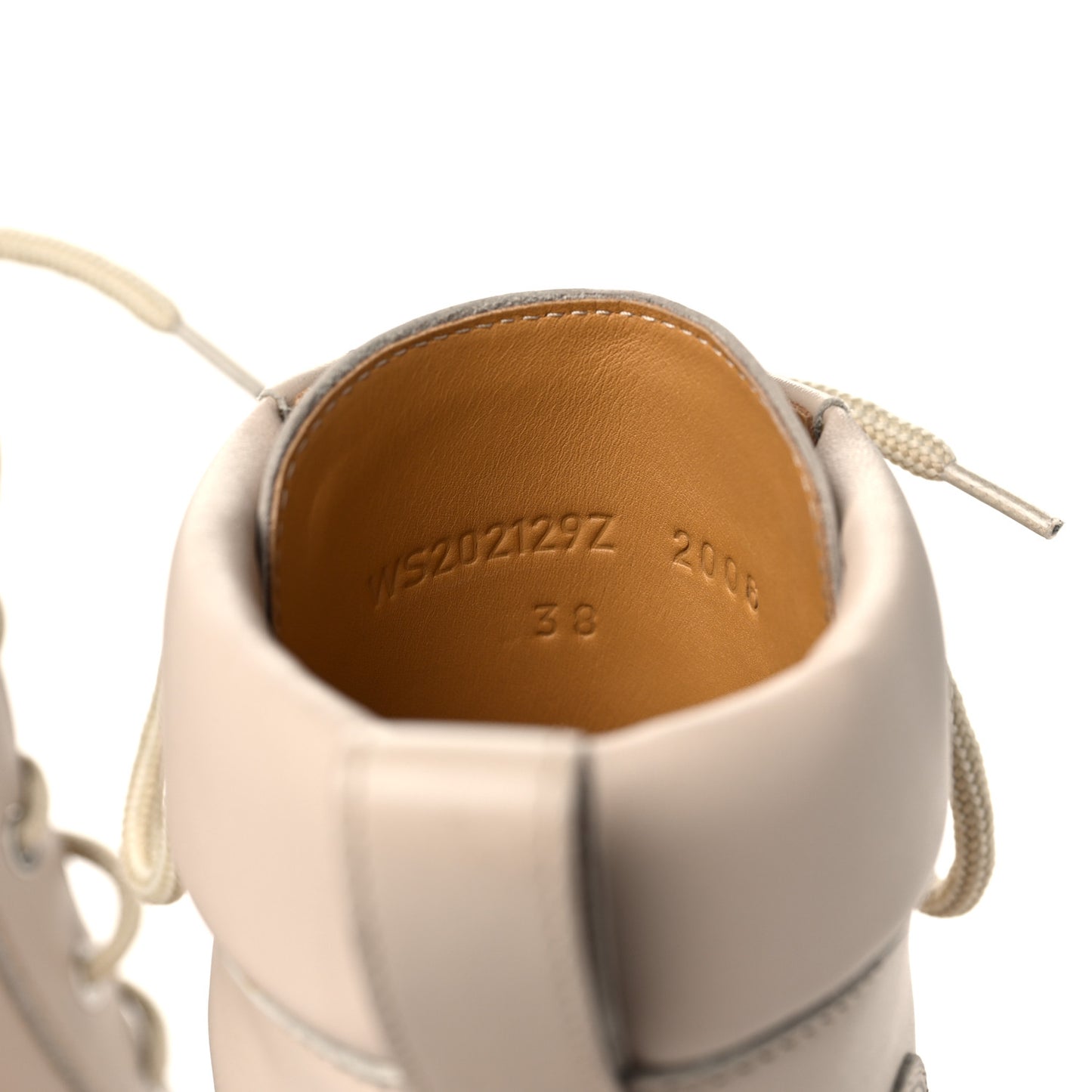 Calfskin Bridge Ankle Boots 38 Beige Grege