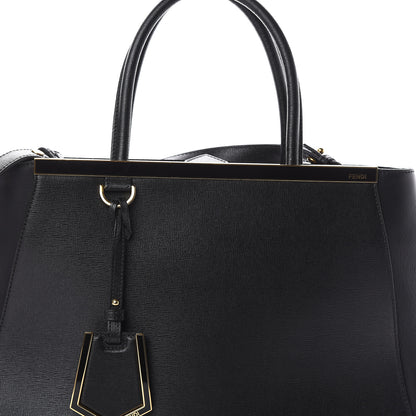 Fendi Vitello Elite Regular 2Jours Tote Black 6 of 8
