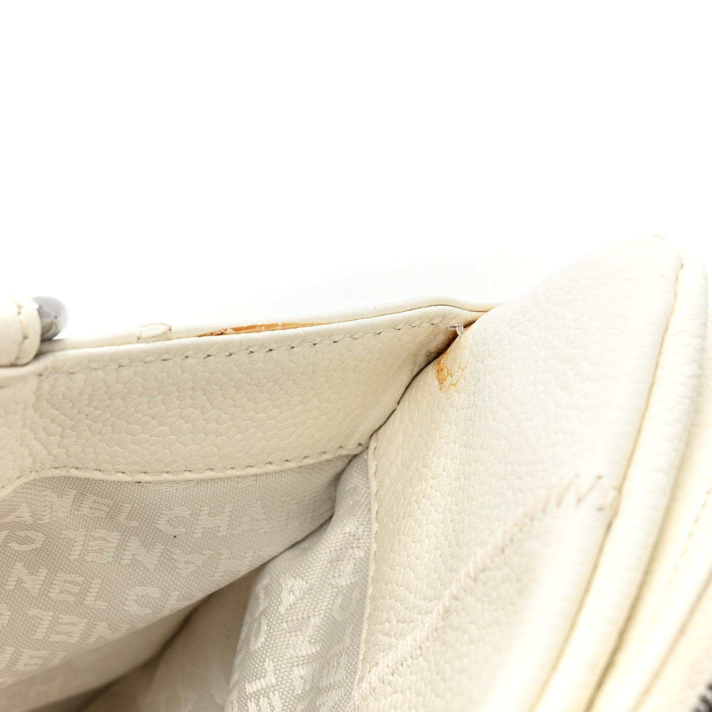 Caviar Square Stitched Bowler White