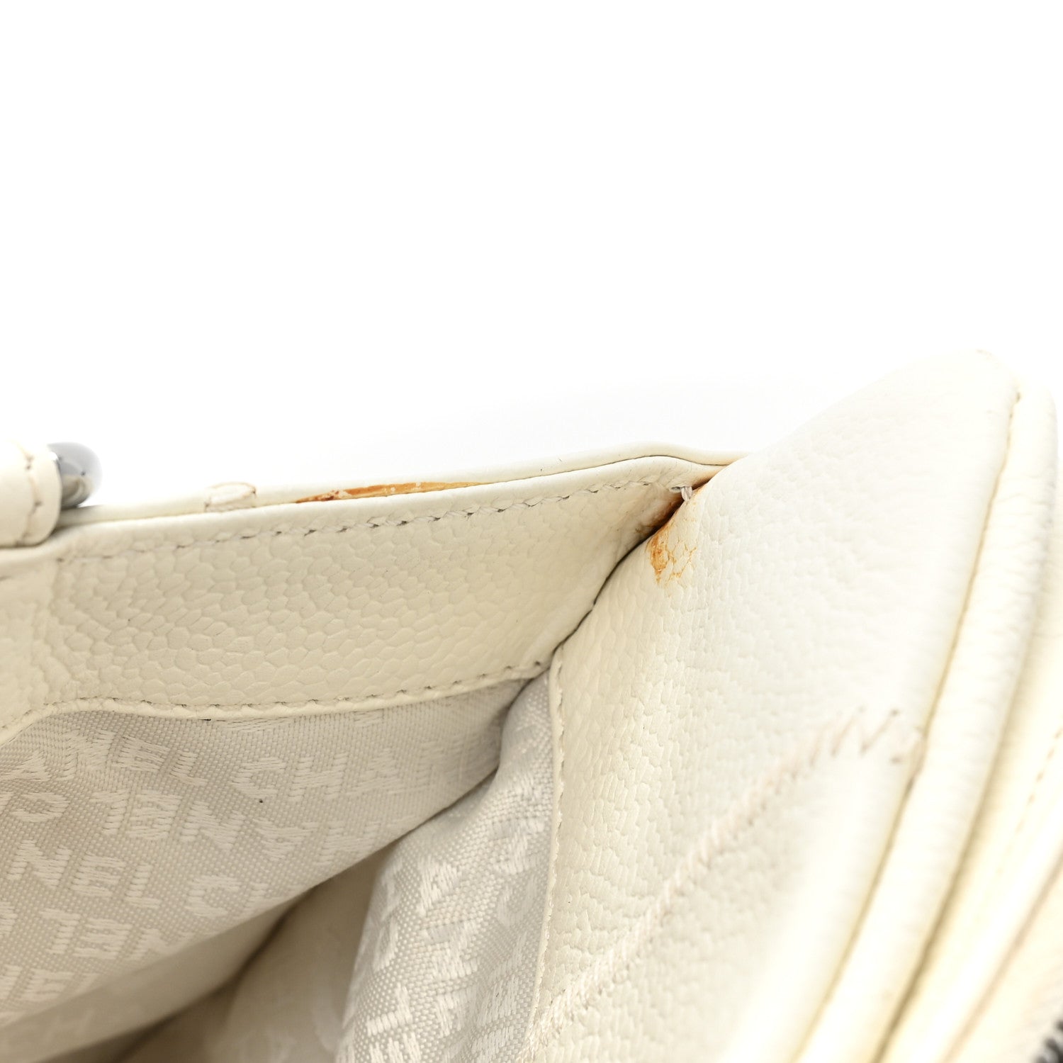 Chanel Caviar Square Stitched Bowler White 12 of 19