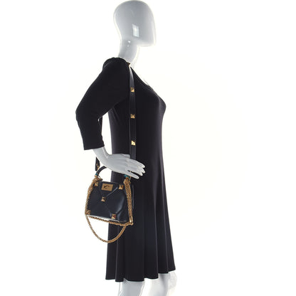 Valentino Garavani Nappa Small Roman Stud The Handle Bag Black 2 of 8