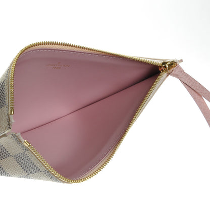 Louis Vuitton Damier Azur Felicie Chain Wallet Zippered Insert Rose Ballerine 5 of 6