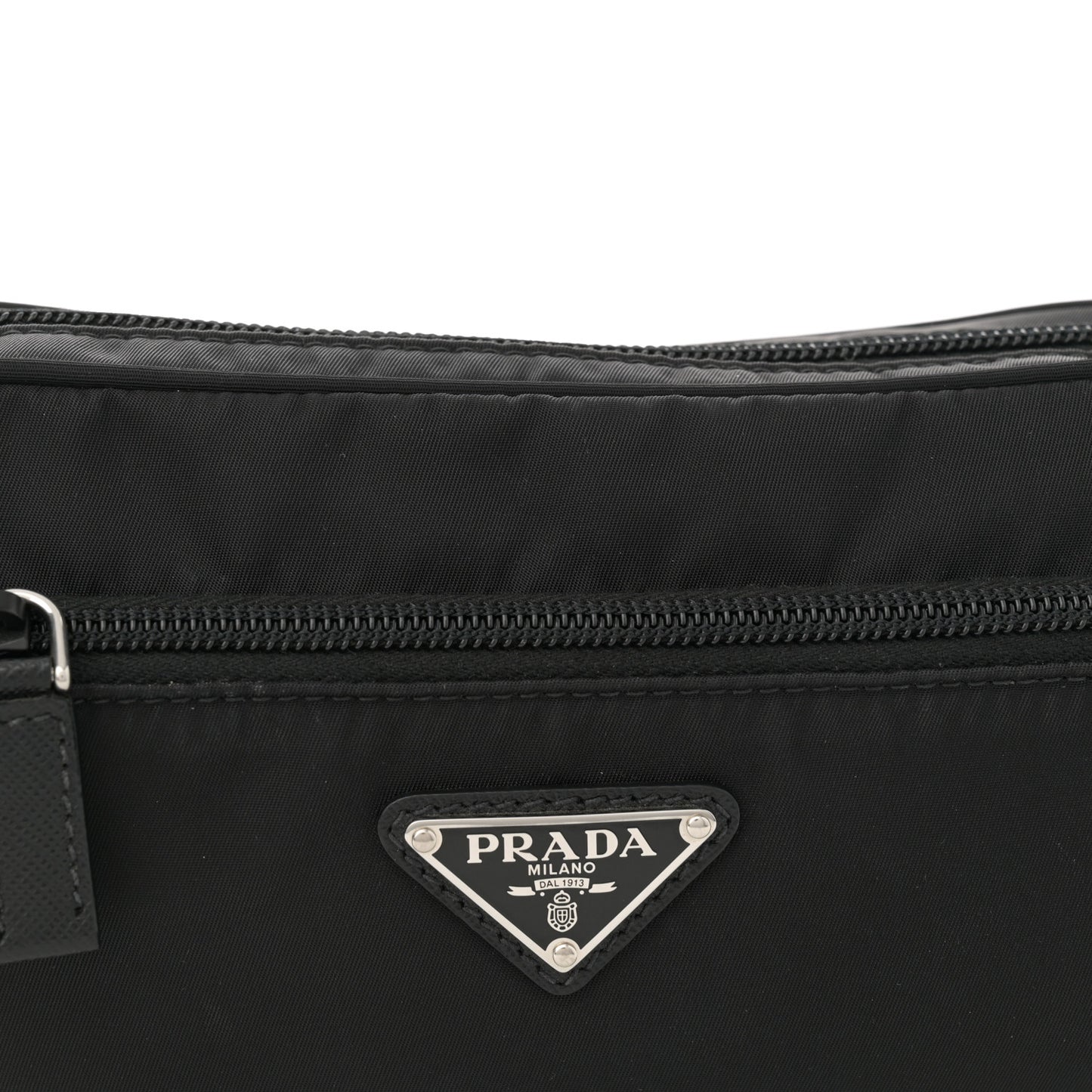 Re-Nylon Saffiano Belt Bag L Black