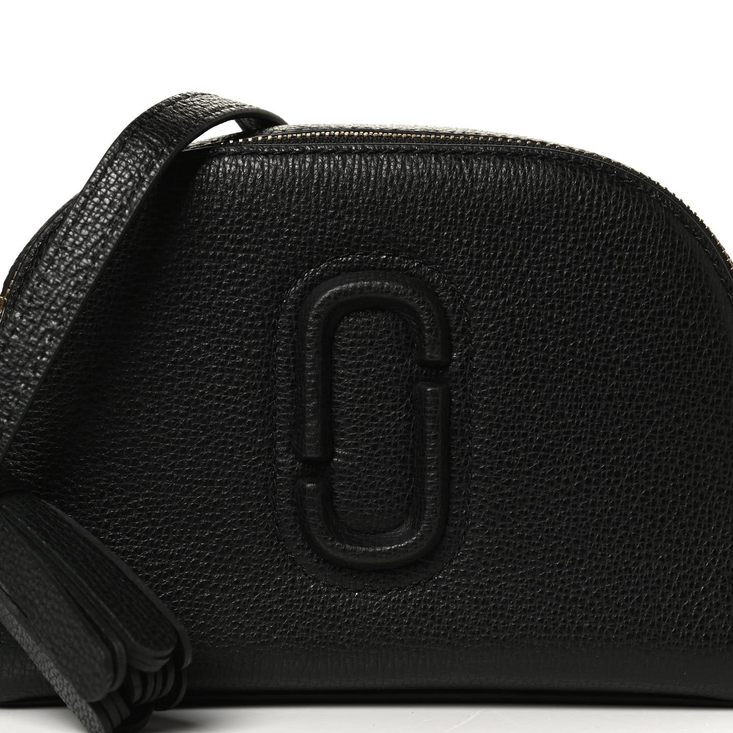 Calfskin Shutter Camera Crossbody Bag Black